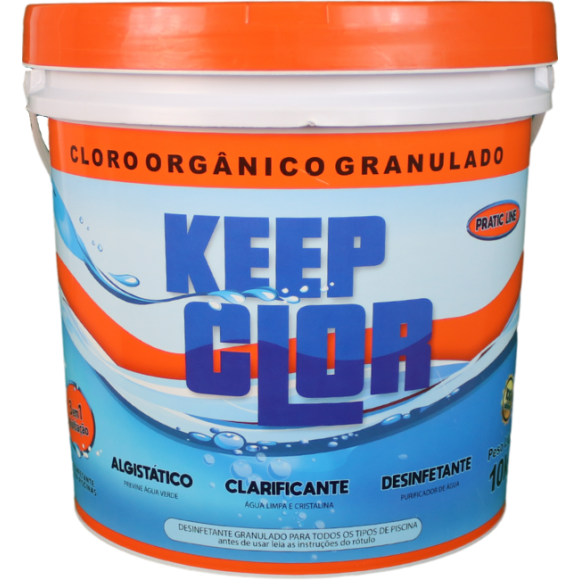 CLORO ORGÂNICO GRANULADO PRATIC LINE BALDE 10KG KEEP CLOR