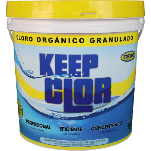 CLORO ORGÂNICO GRANULADO TOP LINE BALDE 10KG KEEP CLOR