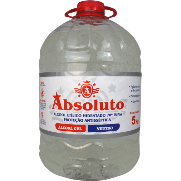 ÁLCOOL EM GEL70º ABSOLUTO 5KG