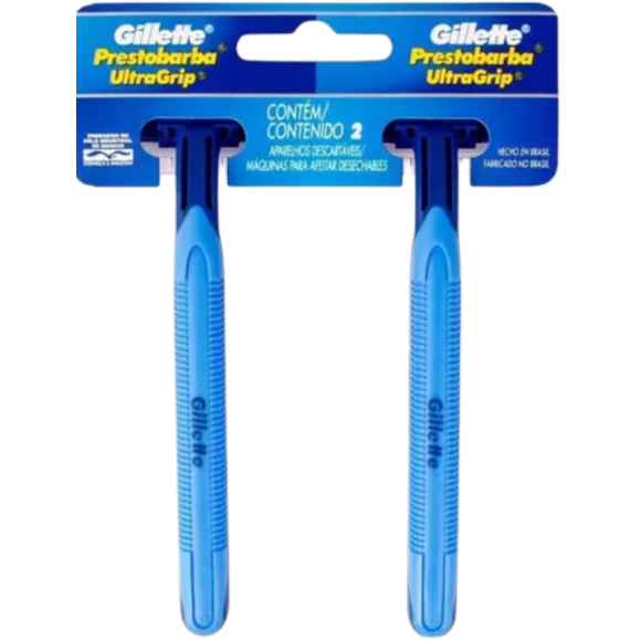 APARELHO DE BARBEAR DESCARTÁVEL GILLETTE PESTOBARBA ULTRAGRIP 2 – 2UNI