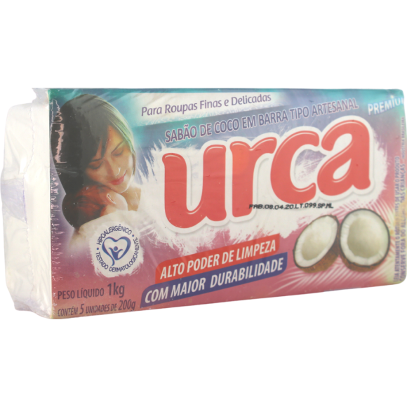 SABÃO EM PEDRA COCO URCA 5X200G