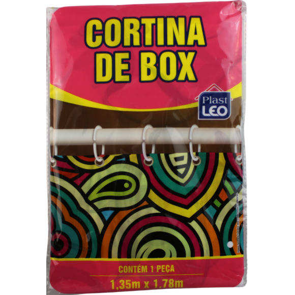 CORTINA PARA BOX POLIETILENO ESTAMPADA 1,35X1,78M PLAST LEO